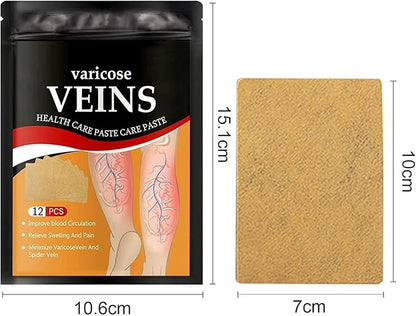 Varicose Vein Patches | Herbal Therapy for Swelling, Fatigue | 12 PCS